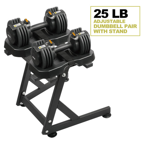 10-30lb Adjustable Dumbbell Pair with Stand W68487