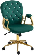 Pink Velvet Office Chair with Wheels V943