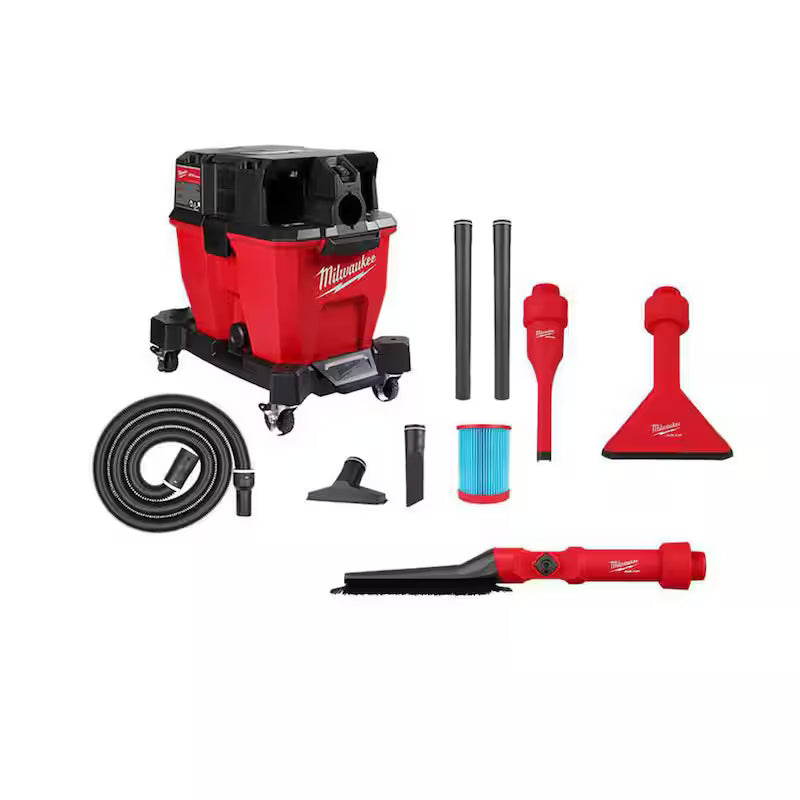 9 Gal. Cordless Wet/Dry Shop Vacuum with Brush, Crevice and Nozzle Kit K866
