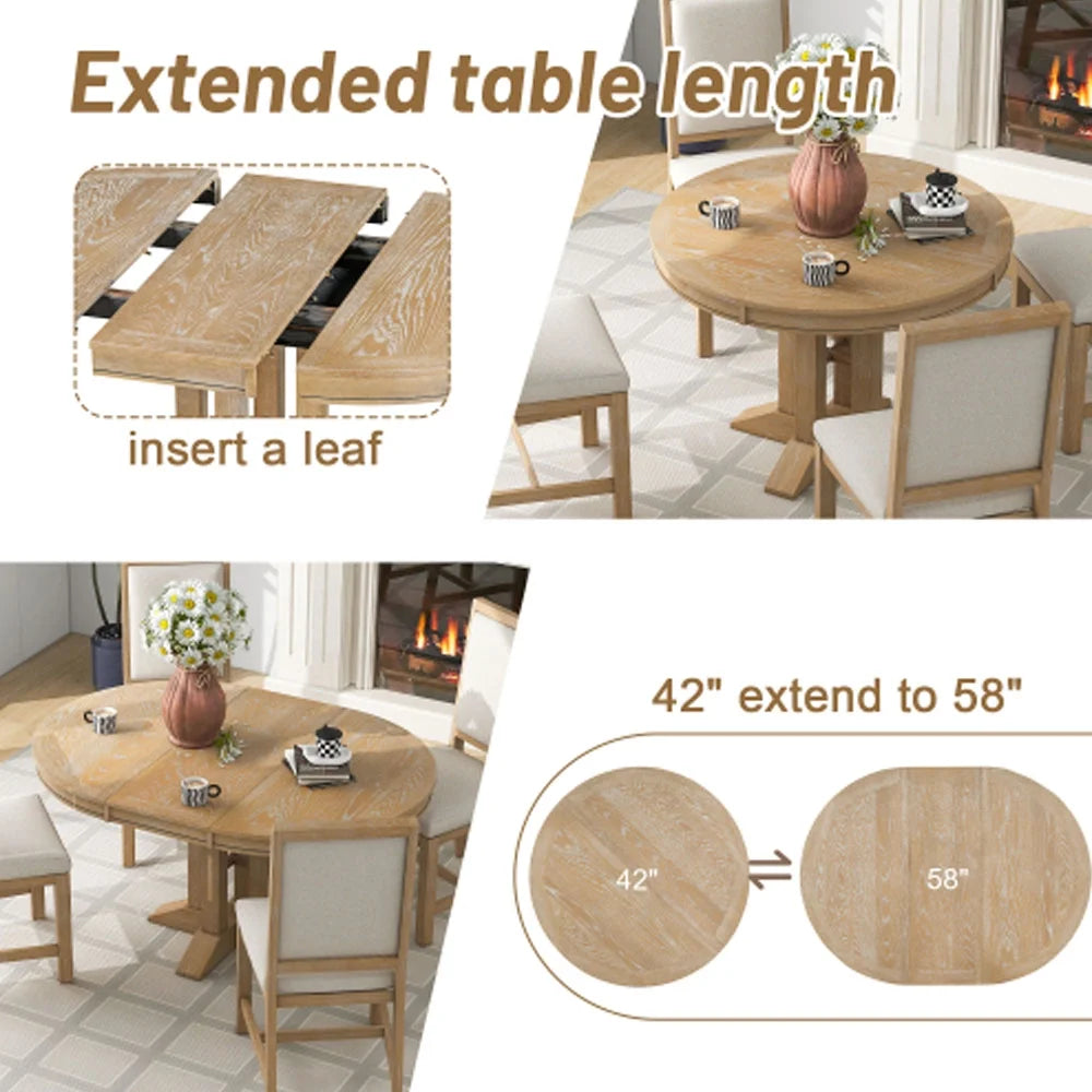 Extendable Round Dining Table D796730