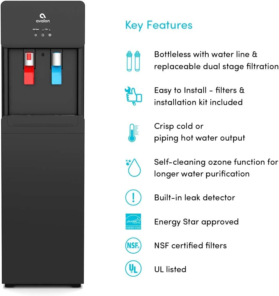 Hot & Cold Water Cooler with Stainless Steel Cup Dispenser T527