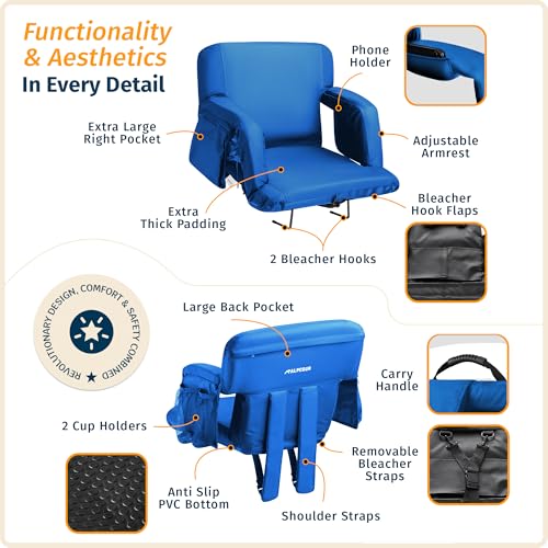 Reclining Stadium Seats for Bleachers with Back Support V777