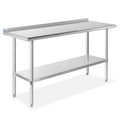 Stainless Steel Commercial Kitchen Prep & Work Table with Backsplash 60 in. x 24 in. Z363383