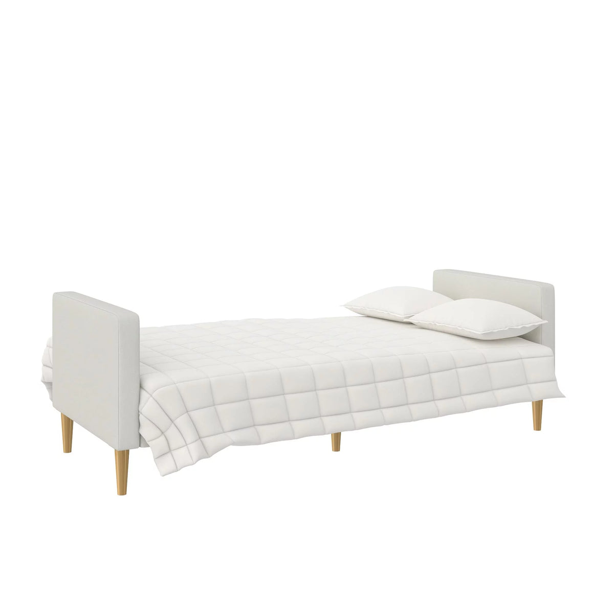 Light Gray Linen Futon Sofa Bed H639461