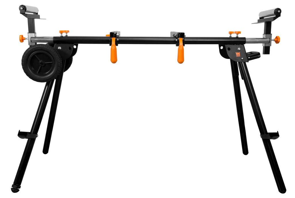 Collapsible Rolling Miter Saw Stand with 3 Onboard Outlets Z912