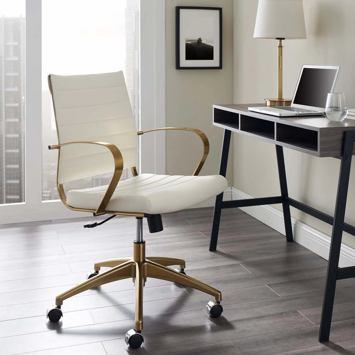 Gold Stainless Steel Office Chair Y223601