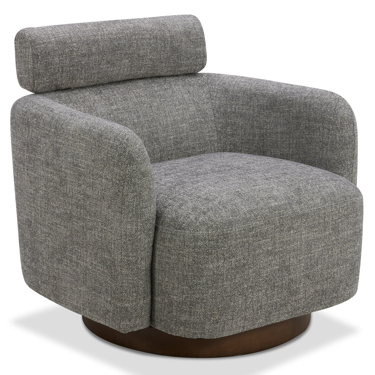 Swivel Accent Barrel Chair with Adjustable Backrest E8399