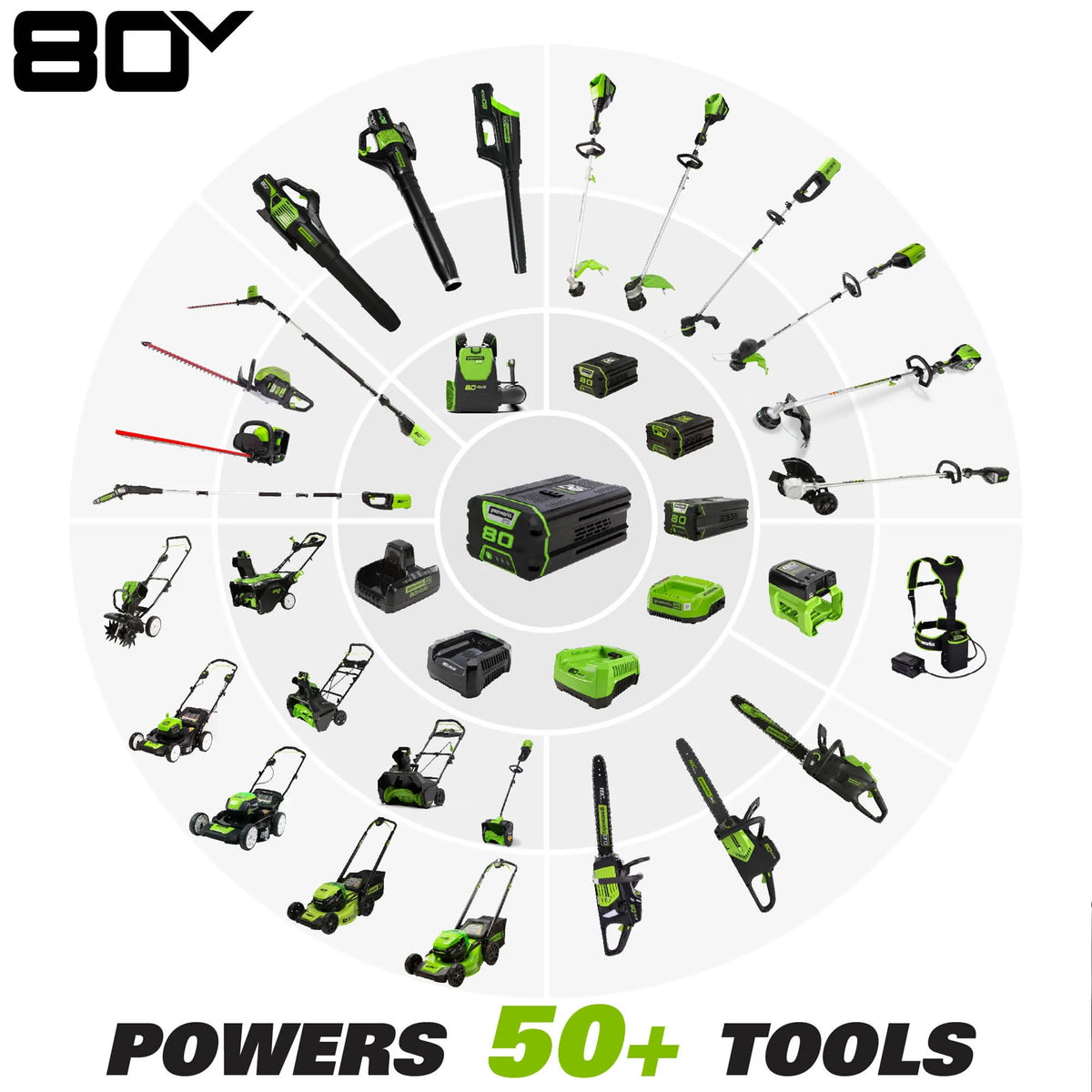 80V 610 CFM Brushless Backpack Blower with 2.5 Ah Battery & Charger E884594
