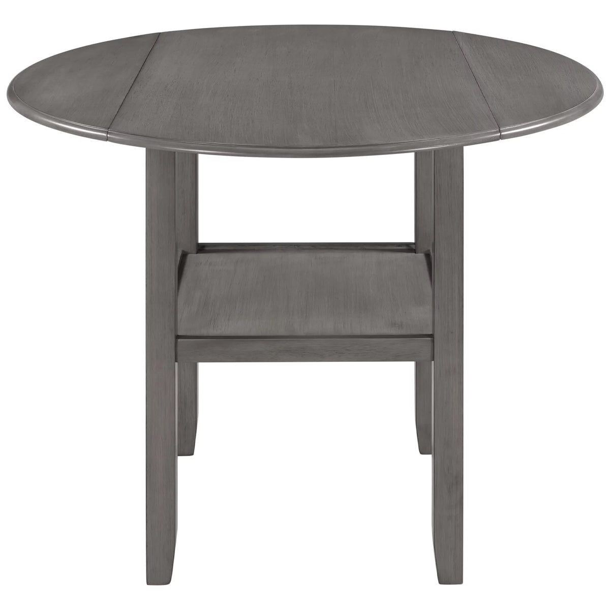 Round Drop Leaf Kitchen Dining Table with Shelf N557356