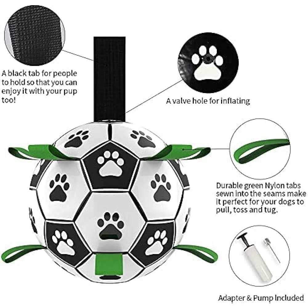 Dog Toys Soccer Ball with Straps Interactive Dog Toys Y328