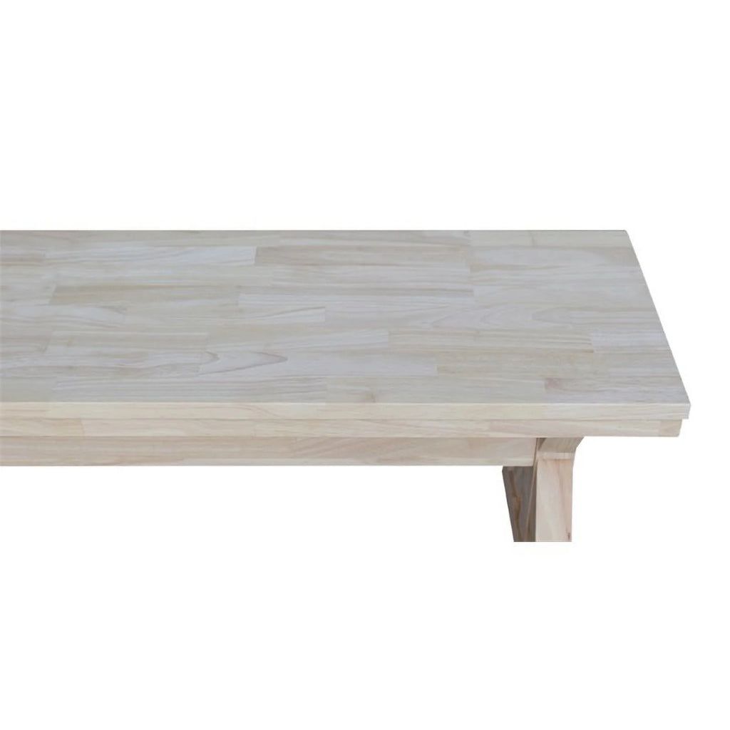 18" Solid Hardwood Bench Off White Q872459