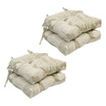 16 in. U-Shaped Tufted Chair Cushions, Set of 4 L9174