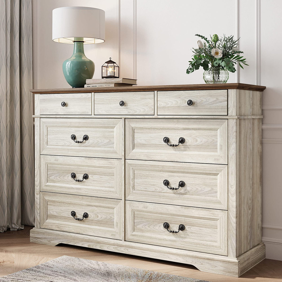 9 Drawer Wood Dresser D89457