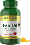 Fish Oil 130 Count Coated Softgels 1400 mg Omega-3 Odorless E656