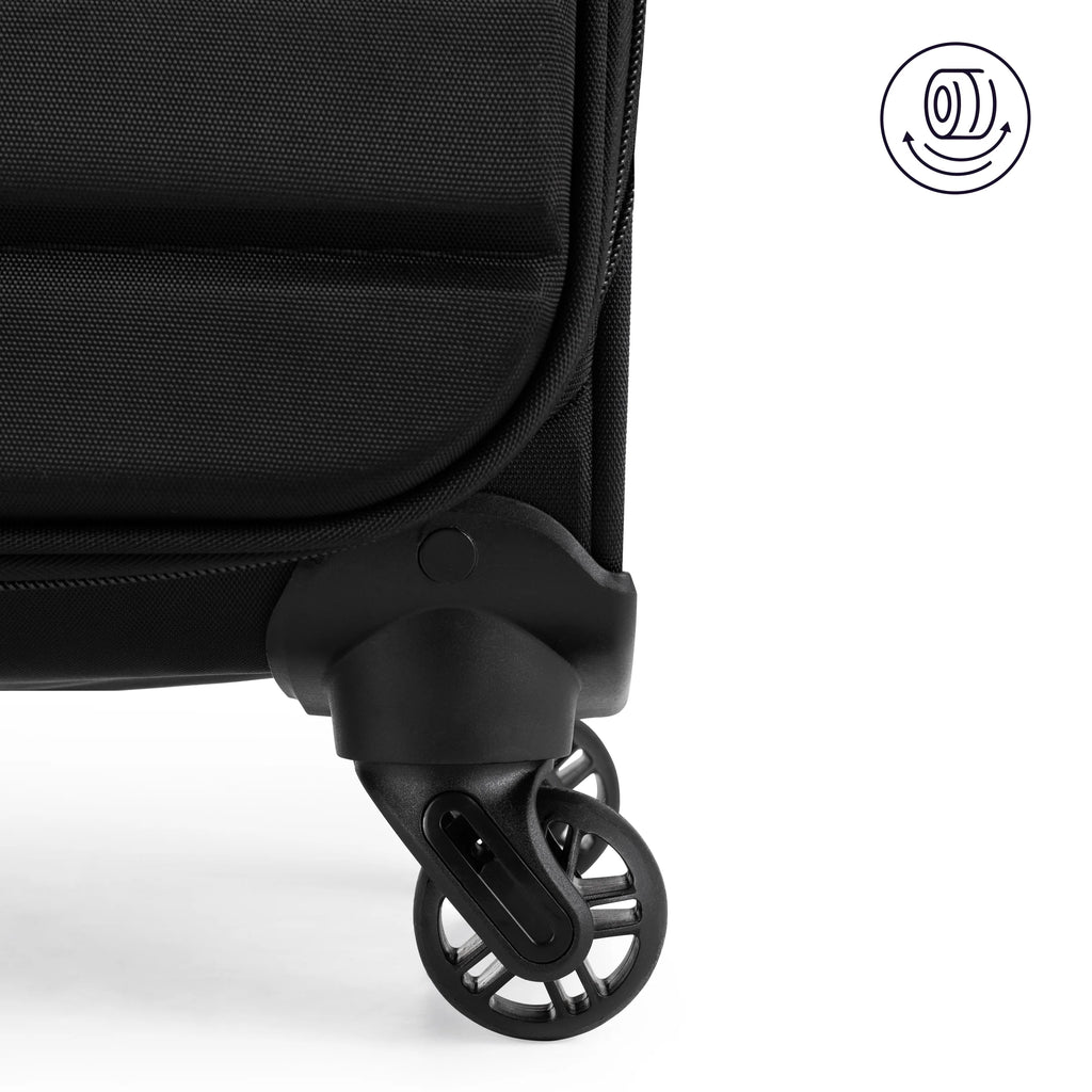 3-Piece Softside Luggage Set, Black J1921
