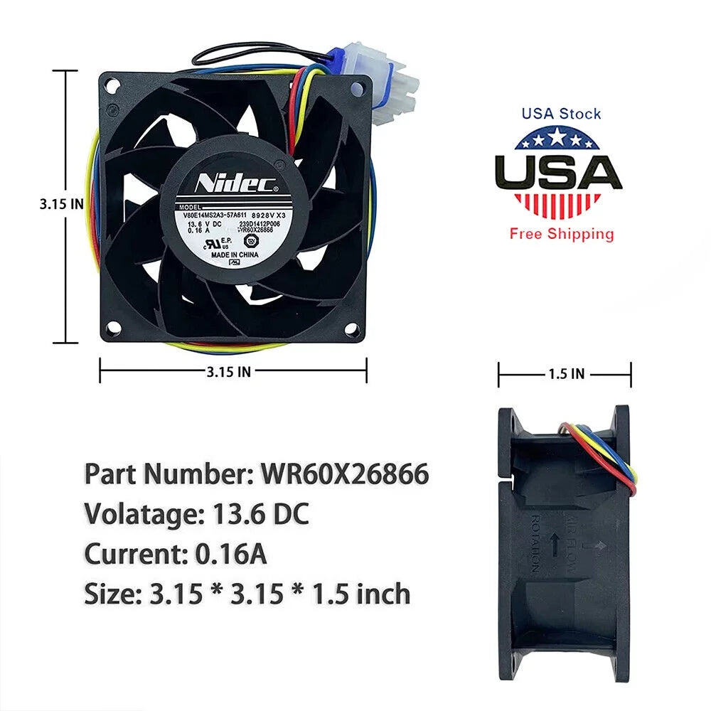Refrigerator Evaporator Fan Motor E46976