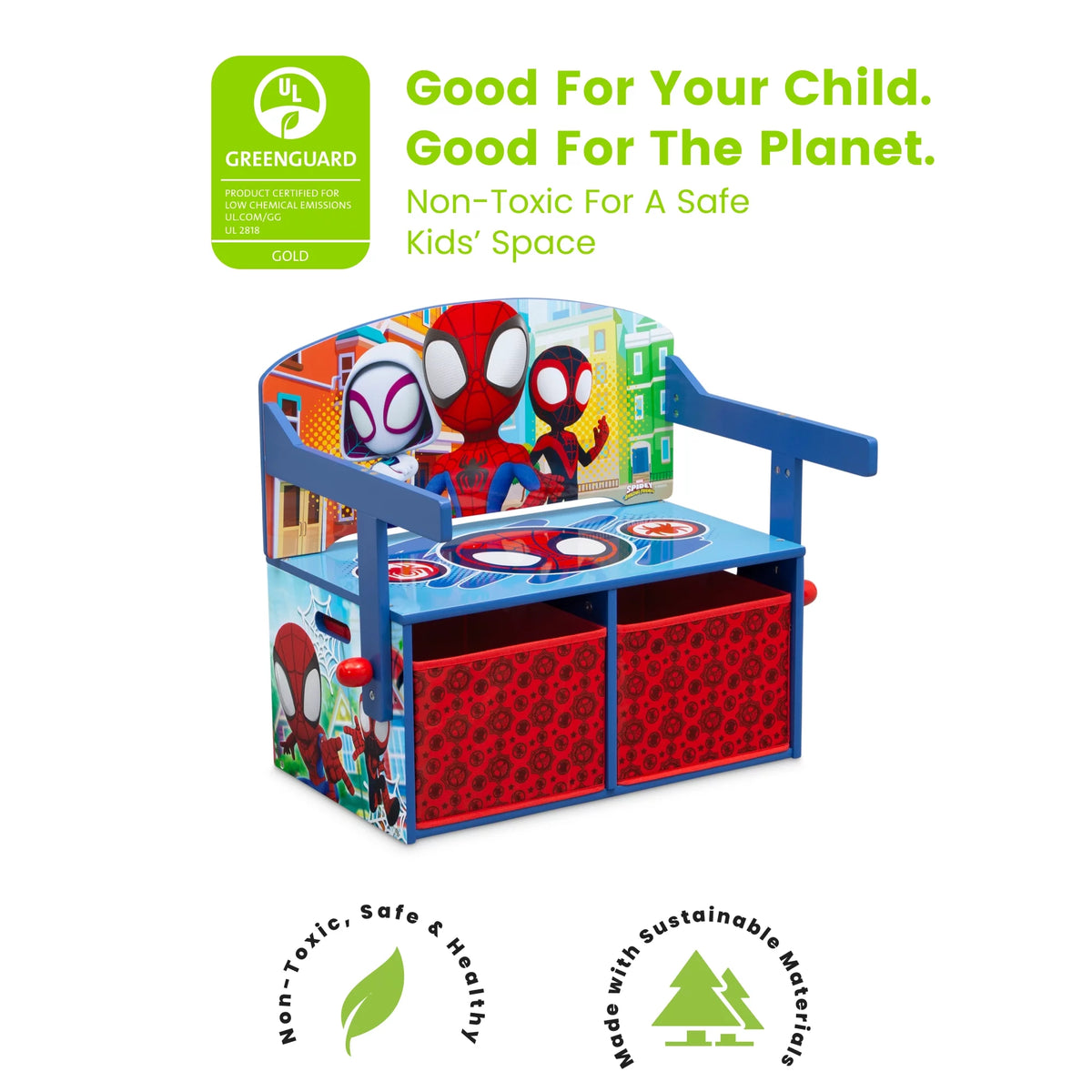 Blue/Red 2-in-1 Activity Bench and Desk X7583
