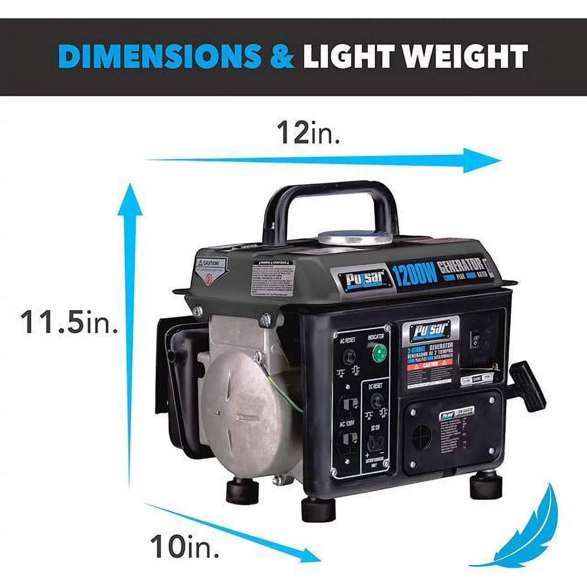 1200W Portable Gas-Powered Generator O809