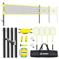 Adjustable Volleyball and Badminton Combo Set with Net S913