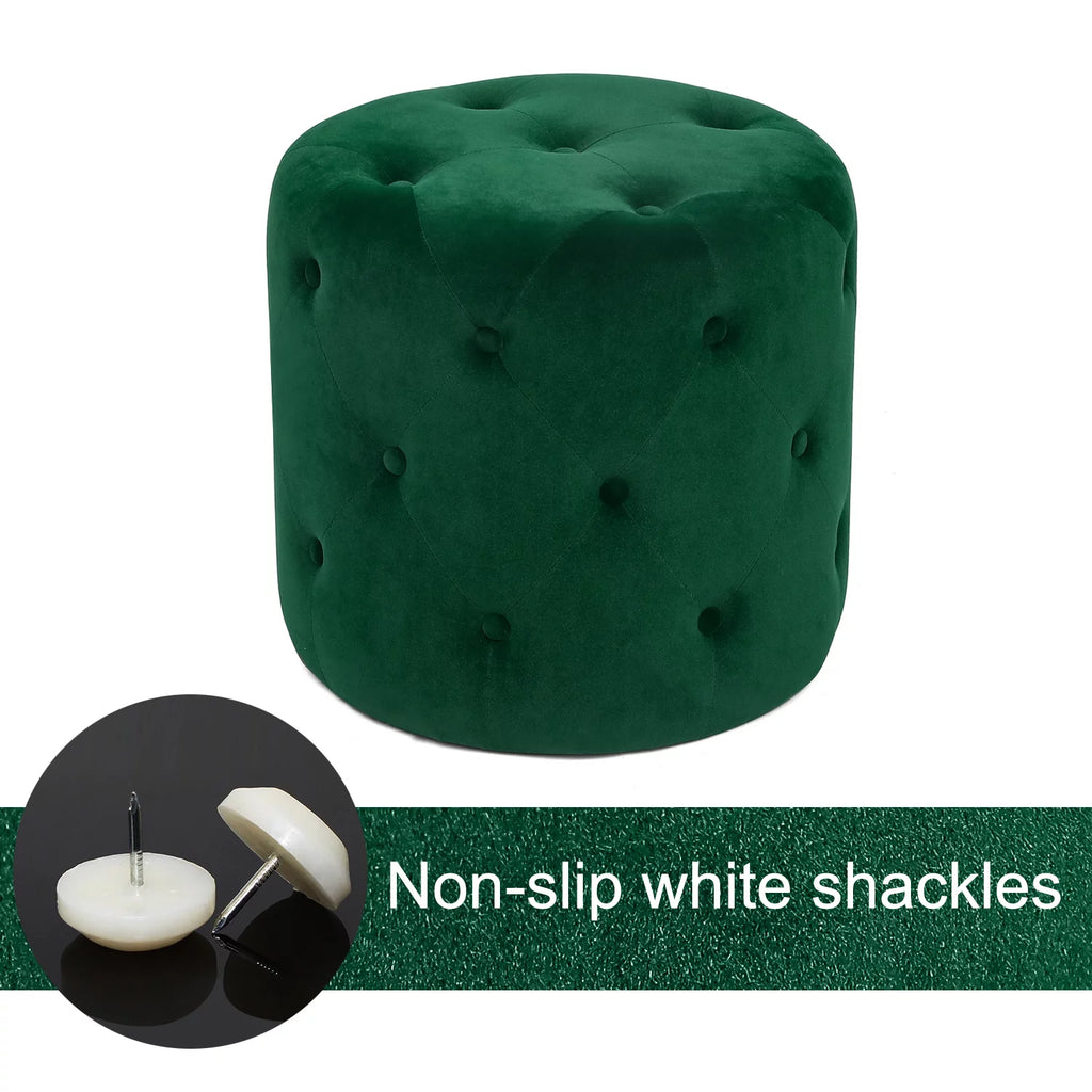 Round Velvet Ottoman V1410