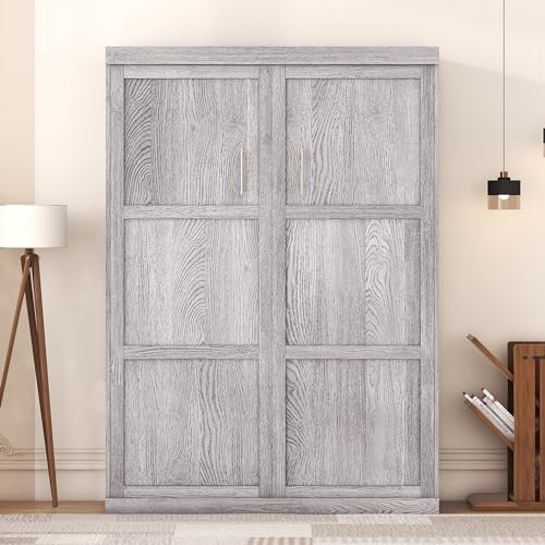 Murphy Bed with Bookcase Shelves and 6 Drawers J642