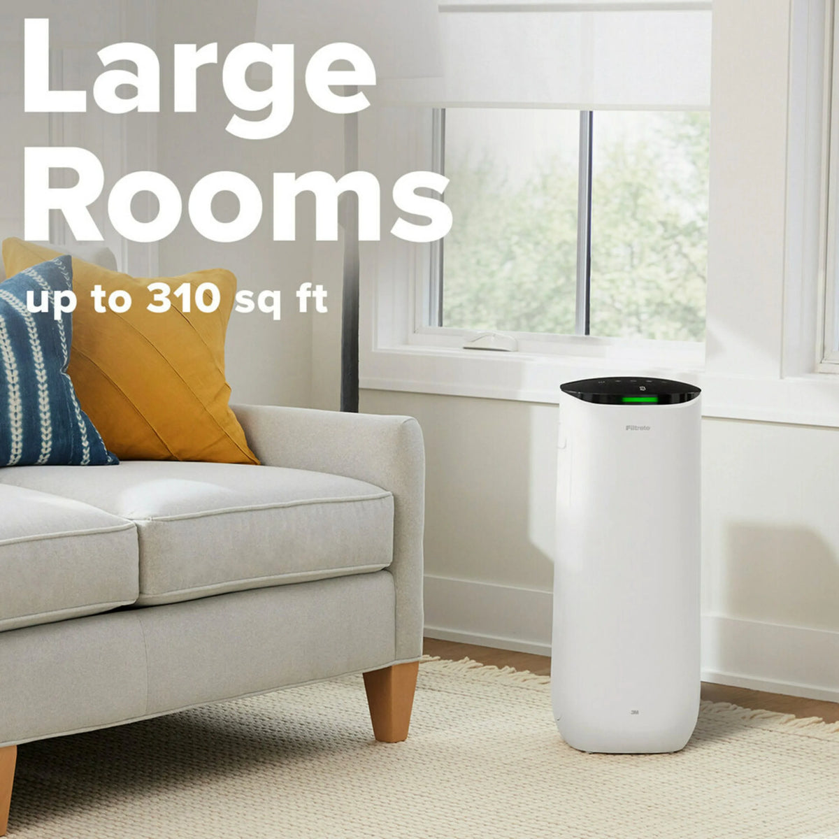 Large White Carbon True HEPA Air Purifier T950055