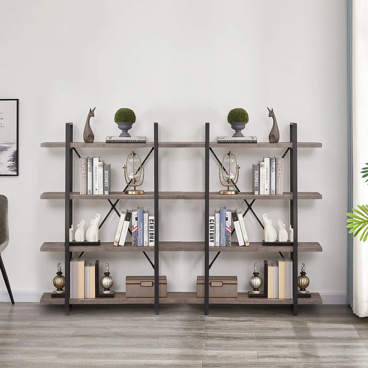 2 Tier Solid Wood Bookcase I4812