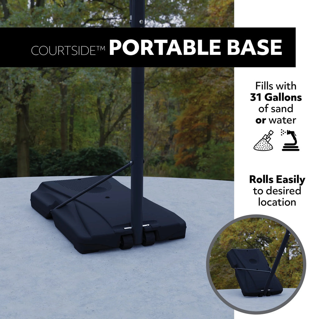 Adjustable Portable Basketball Hoop, 46 inch Polycarbonate O789201