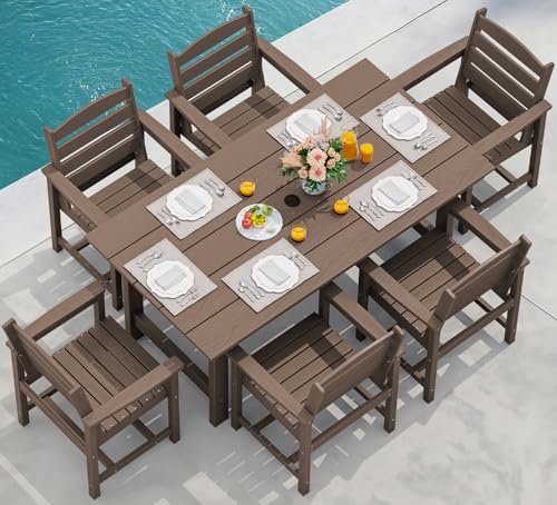 7-Piece Gray Outdoor Dining Table Set Z85334