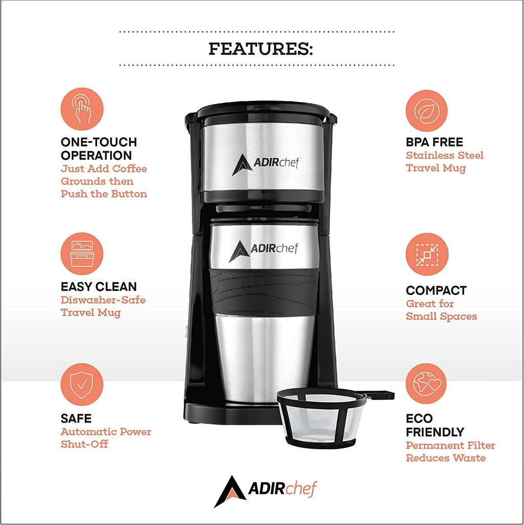 Single Serve Coffee Maker 15 oz. Black C616