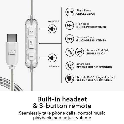 Black Wired In Ear Headphones with Microphone V489388