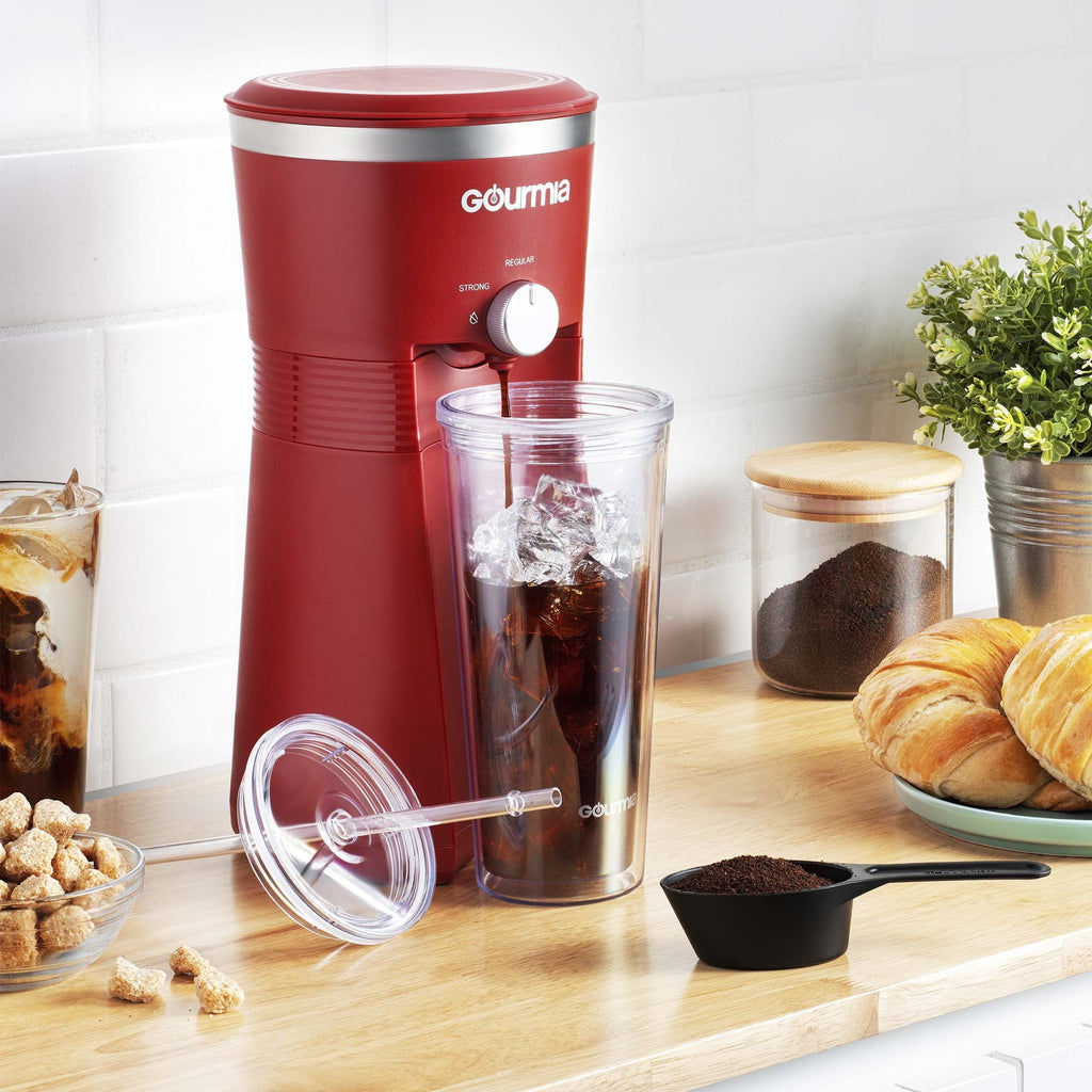 Black Iced Coffee Maker with 25 fl oz Reusable Tumbler I952339