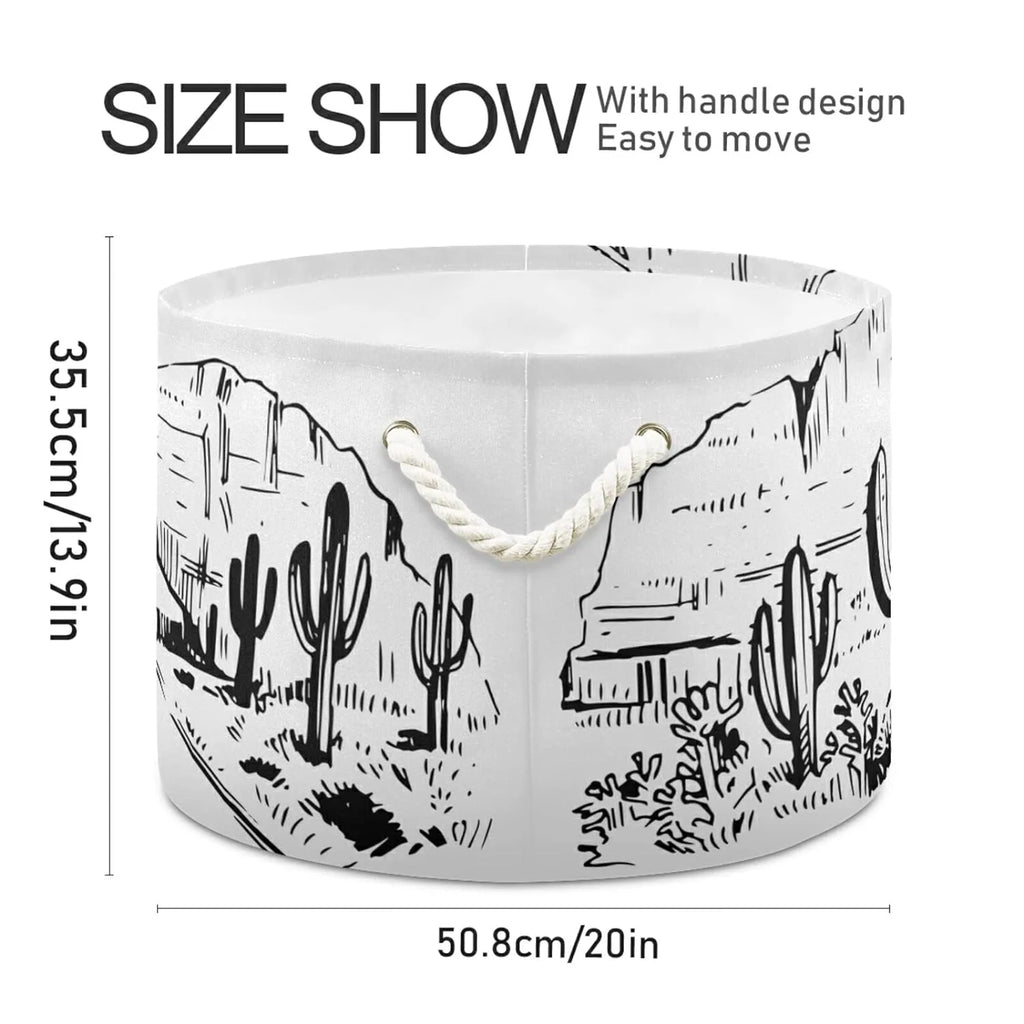 Collapsible Storage Basket with Handle, 20x20x14 in T137