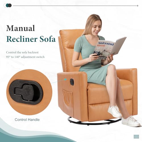 Grey Linen Upholstered Recliner Chair with Adjustable Backrest and Footrest O581