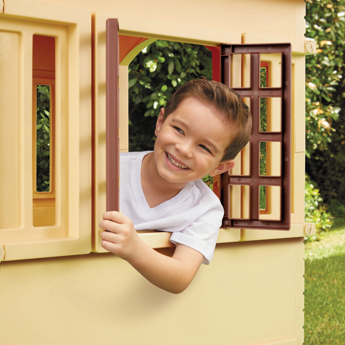 Tan Playhouse with Working Door, Windows, and Shutters K603546