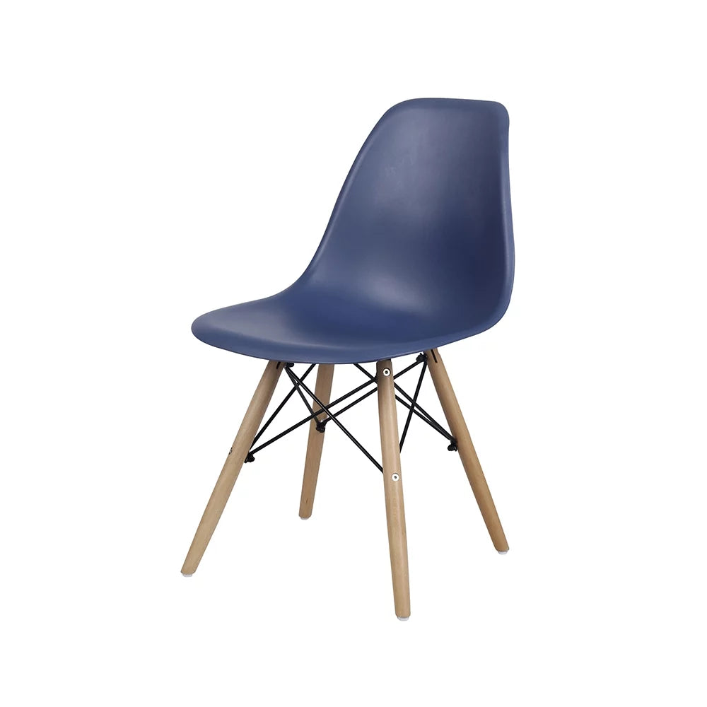 Blue Wood Legs Indoor Dining Chair Z556628