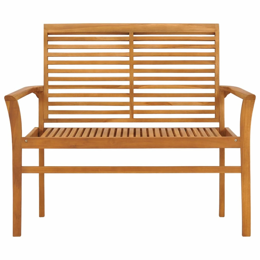 Beige Cushion Teak Wood Patio Bench Z515
