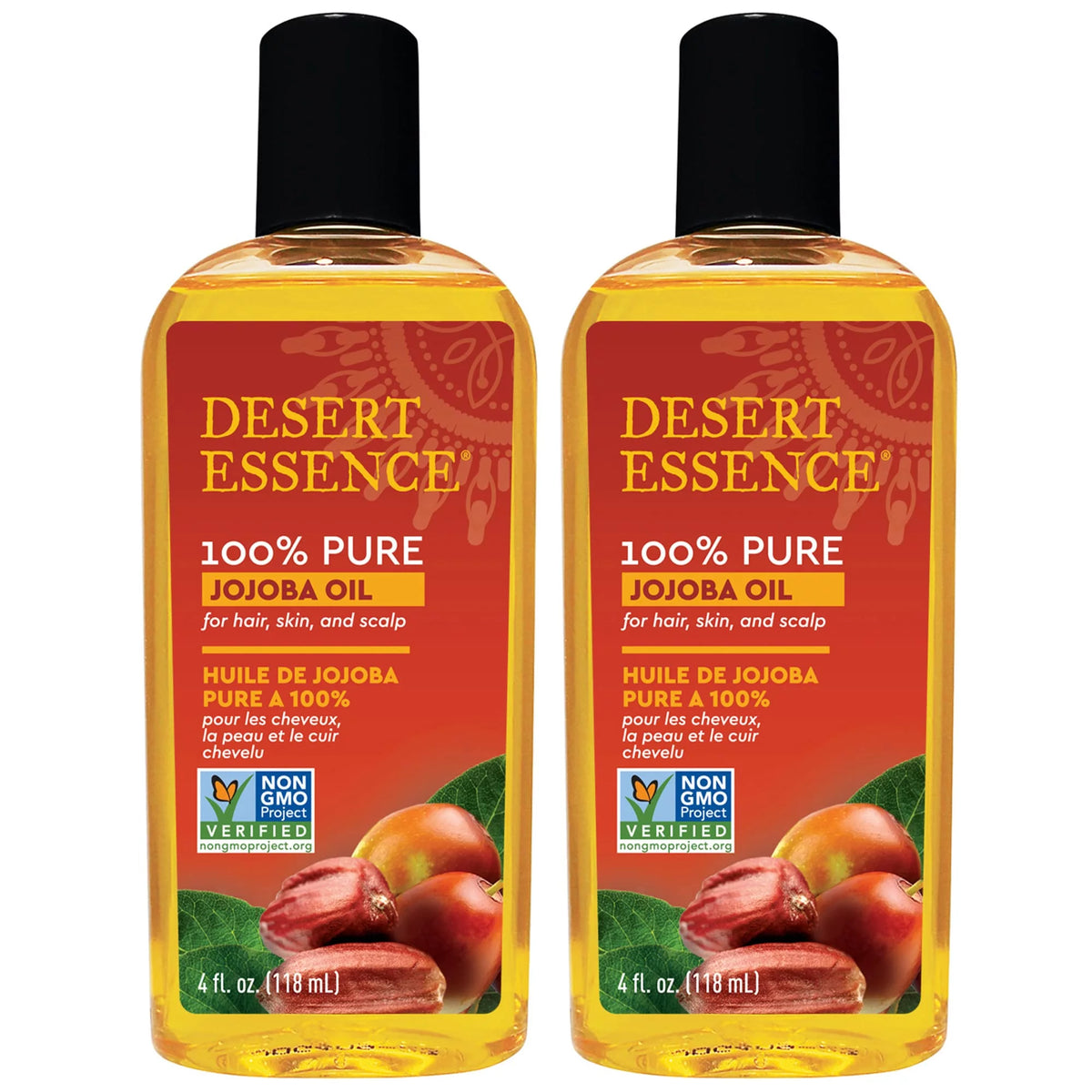 100% Pure Jojoba Oil 4 Fl Oz Pack Of 2 V5216