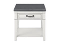 White and Grey 1 Drawer End Table J399054