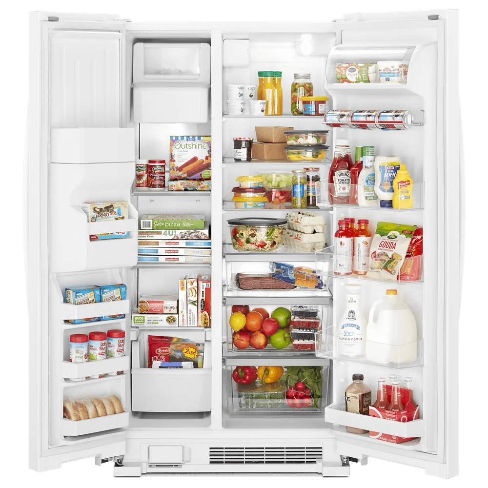 25 cu ft. Side-by-Side Refrigerator in Black H557