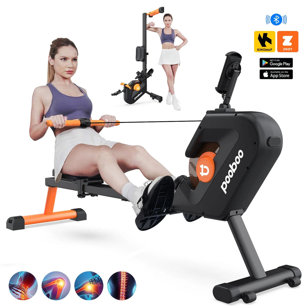 Foldable Magnetic Rowing Machine with 8 Level Resistance A4183