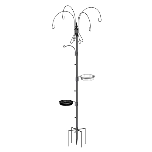 Black 4-Hook Bird Feeding Station Q95204