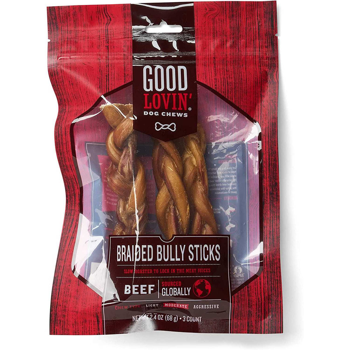 Braided Bully Stick Dog Chew I7144