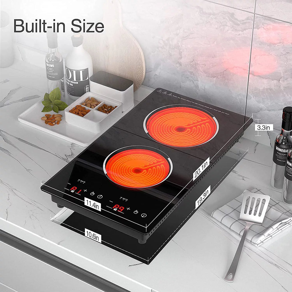 12 Inch Built-in Ceramic Electric Cooktop with 2 Burners N8181