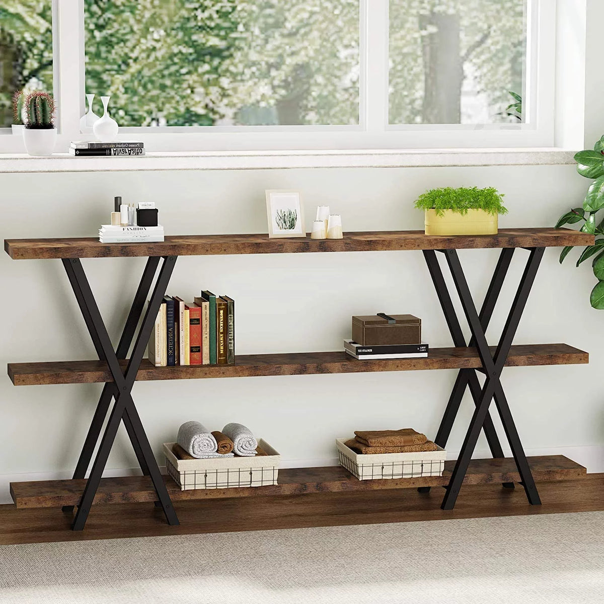 Narrow Long Sofa Table with Storage 70.8 Inch P3530