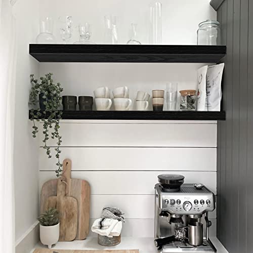 Floating Shelves for Wall, 16 x 7 inch Set of 2, Rustic Brown Z177564