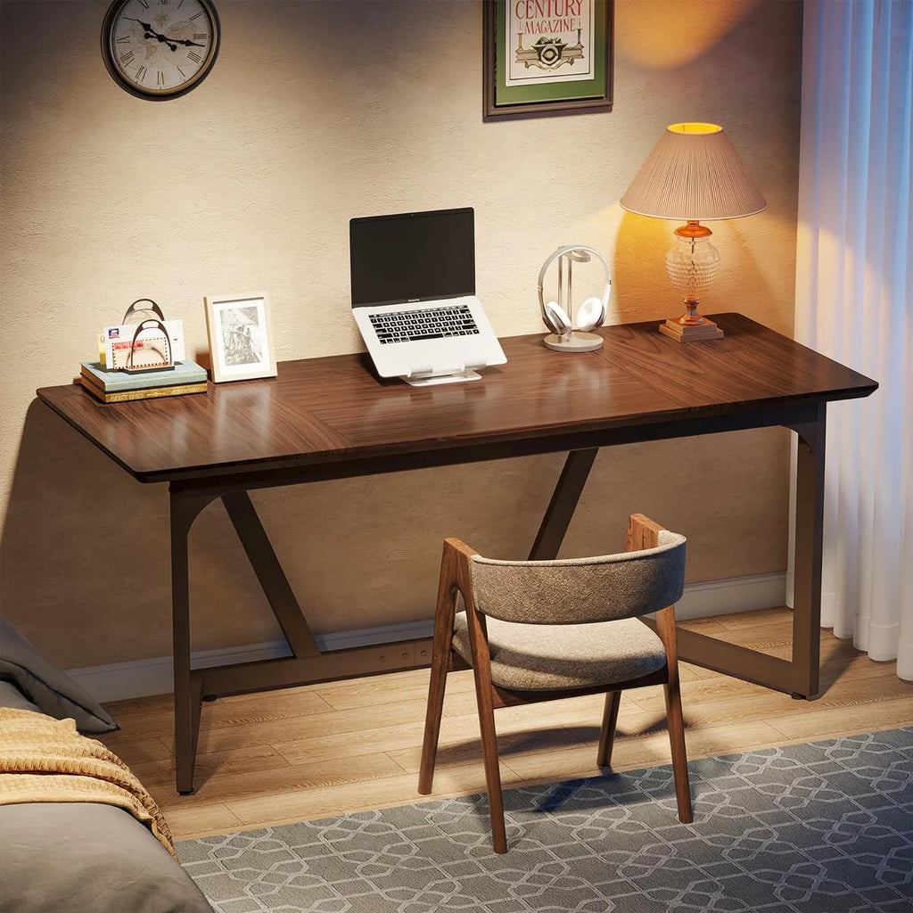 55 Inch Walnut Computer Desk Z139