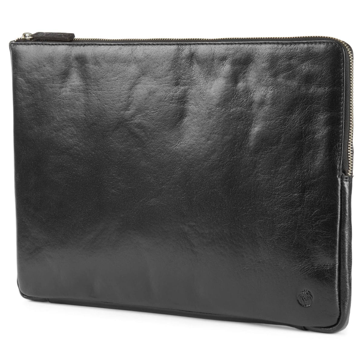 Black Small Leather Laptop Sleeve F21394