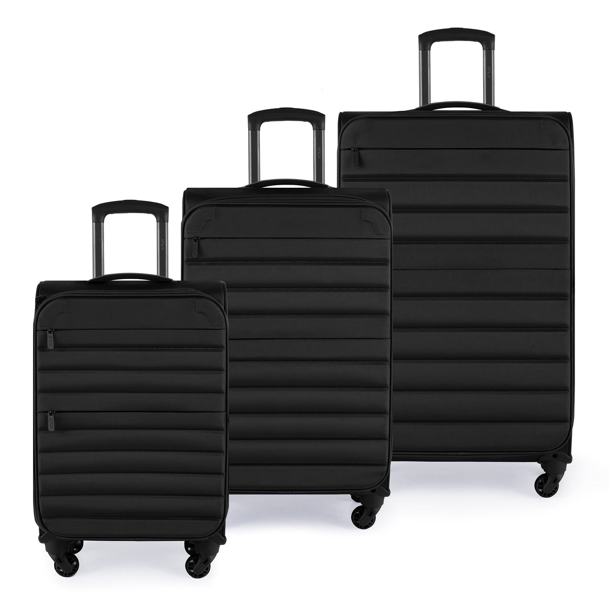 3-Piece Softside Luggage Set, Black J1921