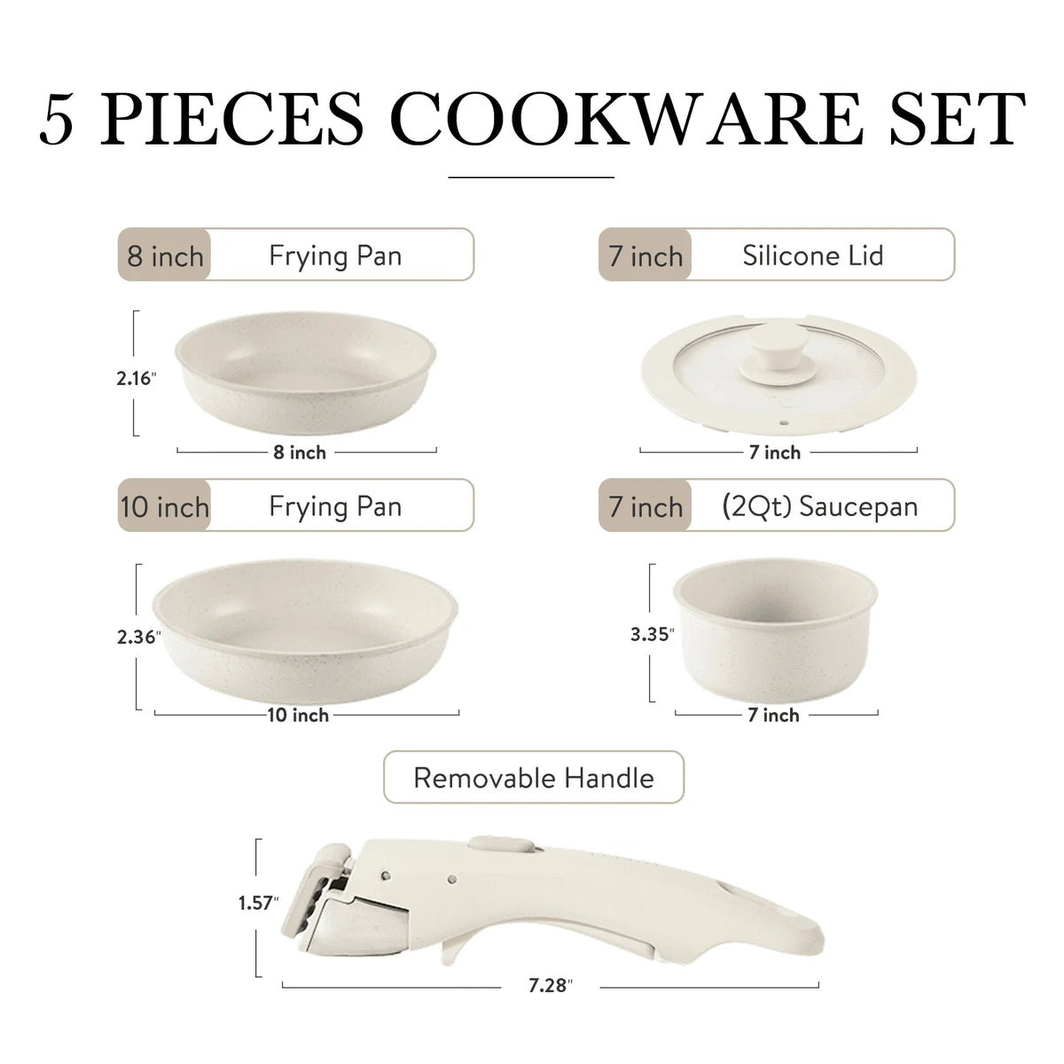 17 Pcs Nonstick Granite Cookware Set A147940